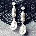 Drop earrings with Swarovski Elements stones