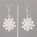Sněhové vločky z korálků SuperDuo a korálků Swarovski Elements