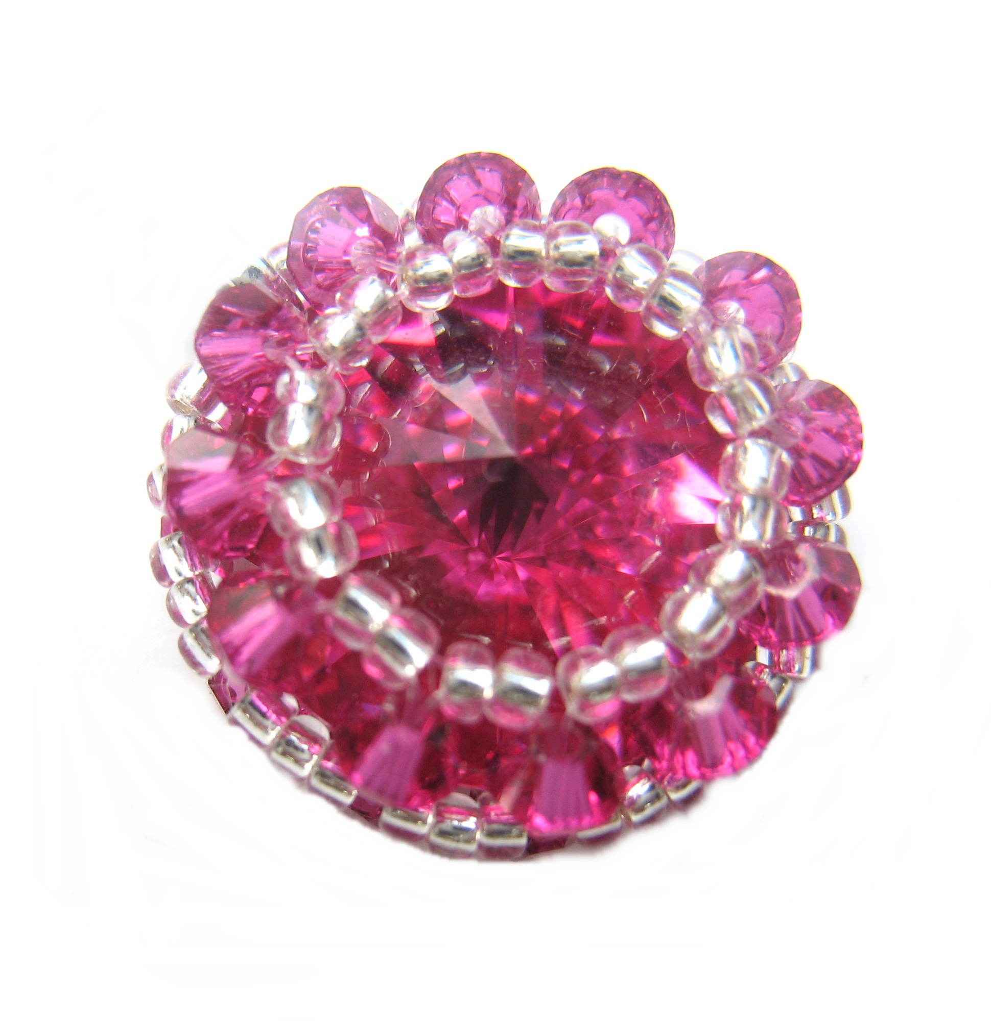 Rivoli Swarovski Fuchsia - obšitá