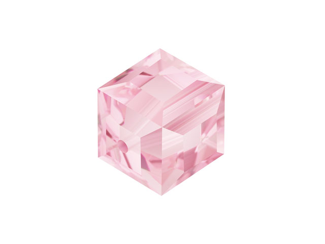 Korálky Swarovski - kostička 5601 - Light Rose