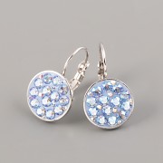 Náušnice CRAZY GIRL s kamínky Swarovski® Crystals 12mm - Light Sapphire Shimmer