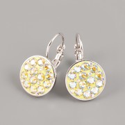 Náušnice CRAZY GIRL s kamínky Swarovski® Crystals 12mm - Citrine Shimmer