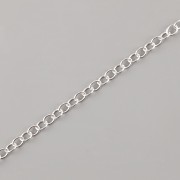 Řetízek OVÁLNÝ 3mm - METRÁŽ za 1cm - Ag925 rhodium