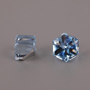 Kostičky Swarovski Elements 4841 – nalepovací seříznuté – Aquamarine – 6mm