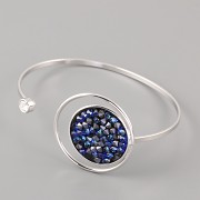 Náramek KRUHÁK pro CRYSTAL ROCKS SWAROVSKI 20mm - rhodium