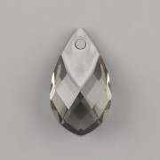 Met Cap Pear-shaped přívěsek Swarovski 6565 - Black Diamond Light Chrome - 18mm