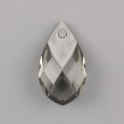 Met Cap Pear-shaped přívěsek Swarovski 6565 - Black Diamond Light Chrome - 22mm