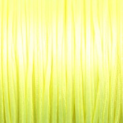 Šnůrka SATÉNOVÁ - neonová žlutá - 1mm
