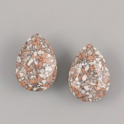 Slzička Swarovski® Crystal 4320 - Marble Hnědý - 14mm