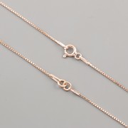 Řetízek z hranatých oček K DOZDOBENÍ - 41cm - Ag925 růžové zlato