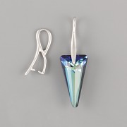 Šlupna prohnutá JEMNÁ - Ag925 rhodium