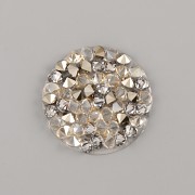 Crystal Rocks Swarovski Elements - Golden Shadow + GOLD na průhledném podkladu - 15mm