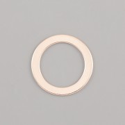 KOLEČKO PLOCHÉ 12mm - Ag925 růžově zlacené