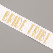 PRUŽENKA - Bílá se zlatým BRIDE TRIBE - 15mm