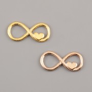 Přívěsek Ležatá osmička SE SRDÍČKEM - Ag925 rhodiované