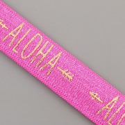 PRUŽENKA - Růžová se zlatým HRANATÝM ALOHA - 15mm