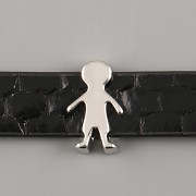 Přívěsek na páskový náramek - KLUK - stříbrný