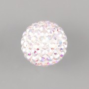 Půldírkový KORÁLEK S KAMÍNKY SWAROVSKI - Crystal AB - 6mm