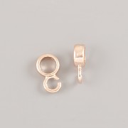 Šlupna - jednoduché kolečko 5mm s očkem - Ag925 růžové zlato