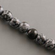 Korálky z minerálů - Obsidián vločkový - 8mm