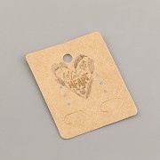 Kartička na náušnice - Follow your heart - 4x5cm
