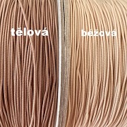 Klobouková guma TĚLOVÁ 1mm - textilní povrch - cena za 1m