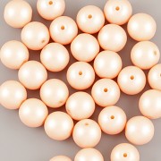 Perličky - 50ks - 6mm - pastelová světlá meruňková