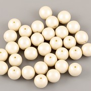 Perličky - 50ks - 6mm - pastelová bílá káva