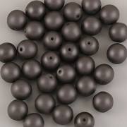 Perličky - 50ks - 6mm - matná černá