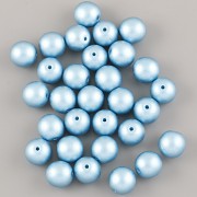 Perličky - 6mm - 50ks - METAL modré