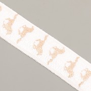 PRUŽENKA - Bílá s růžovězlatým koníkem - 15mm