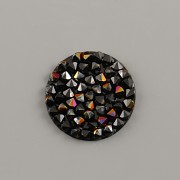 Crystal Rocks Swarovski Elements - Jet + Astral Pink - 15mm