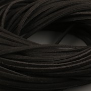 Kožený řemínek plochý 2,5mm - 90cm - černý