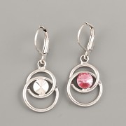 Náušnice PROPLETENÉ pro Rivoli Swarovski 6mm - rhodiováno