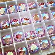 Fancy Stone Swarovski Elements 4470 – Light Rose Shimmer Foiled - 12mm