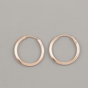 Náušnicový kroužek pro Swarovski Elements - 12mm - Ag925 růžové zlato