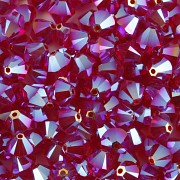 Swarovski Elements korálky XILION 5328 – Sluníčka – Siam AB 2x - 6mm