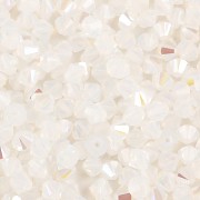 Swarovski Elements korálky XILION 5328 – Sluníčka – White Opal Shimmer – 6mm