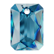 Swarovski Elements přívěsky 6435 Emerald Cut – Bermuda Blue - 11mm