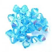 Swarovski Elements korálky XILION 5328 – Sluníčka – Aquamarine AB – 6mm