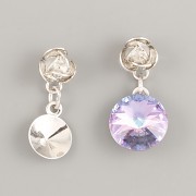 Puzety s RŮŽIČKOU pro Rivoli SWAROVSKI 10mm