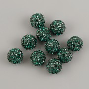 Korálek s kamínky BASIC - Emerald - 8mm