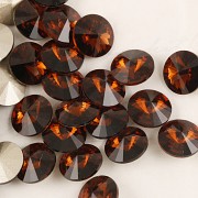 Swarovski Elements Rivoli 1122 – Smoked Topaz Foiled – 6mm