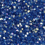 Swarovski Elements korálky XILION 5328 – Sluníčka – Capri Blue AB – 3mm