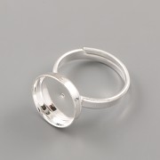 Prsten s rovným kotlíkem pro Rivoli Swarovski 10mm - Ag925