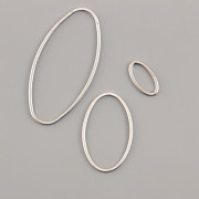OVÁL pro Brick Stitch 13x7mm - rhodium