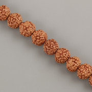 Korálky z minerálů - RUDRAKSHA buddhistické korálky - 6-9mm