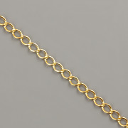 Řetízek TWIST 3mm - METRÁŽ za 1cm - Ag925 pozlaceno