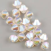 Swarovski Elements korálky 5328 – Sluníčka – Light Silk AB2x - 6mm