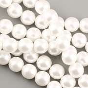 Voskové perle 15ks - bílé - 12mm